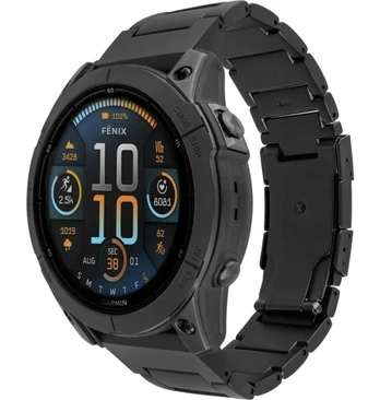 Fixed titano dirželis „Titanium“ skirtas „Garmin QuickFit“ 26 mm, juodas
