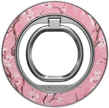 Burga magnetinis žiedas-laikiklis, sidabrinis – Sakura