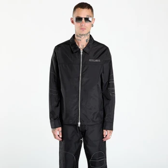 PLEASURES Daft Club Helmets Nylon Work Jacket Black - Dydis S (P25DP008-BLACK Striukės)