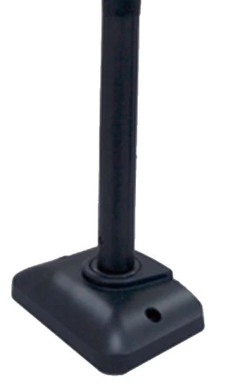 Plastic pole base with metal