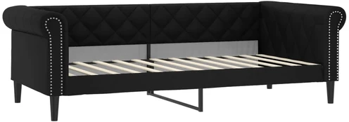 Lova Sofa, juodos spalvos, 100x200cm, dirbtinė oda
