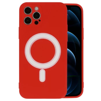 Dėklas MagSilicone Apple iPhone 12 raudonas