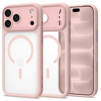 Matinis rožinis dėklas Apple iPhone 17 Pro / 18 Pro telefonui "Tech-Protect MagPeak Magsafe CC"