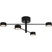 LED lubinis šviestuvas "Clyde Flex", 4 lemputės, 2 statramsčiai, juodas