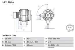 BOSCH 0 986 084 130 Kintamosios srovės generatorius