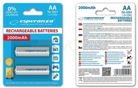 Esperanza Akumuliatorius balta AA / R6 2000mAh 2 vnt. kaina