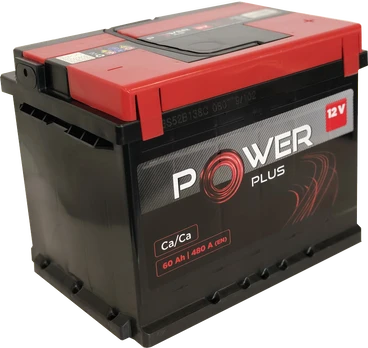 Akumuliatorius POWER PLUS, 12 V, 60 Ah, 480 A, EN, 242 x 175 x 190 mm