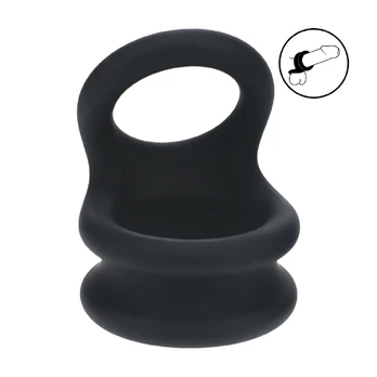 LEVELZ Wide Double O Silicone Support Ring L Black - Dual System