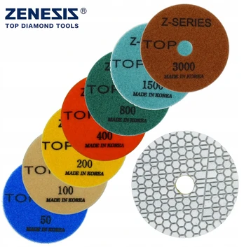 Zenesis 7 Step 100 mm Premium Hybrid granito poliravimo diskų rinkinys