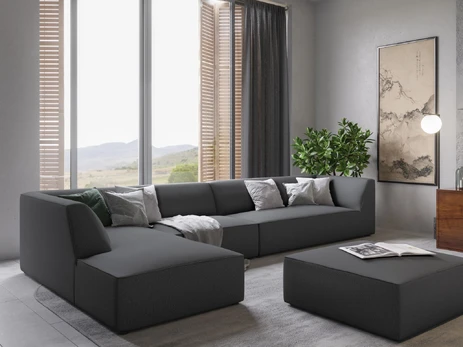 Modular Left Corner Sofa, "Siena", 5 Seats, 366x180x69 Made in Europe