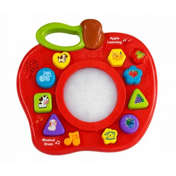 Vaikiškas muzikinis edukacinis būgnelis „Apple Learning“