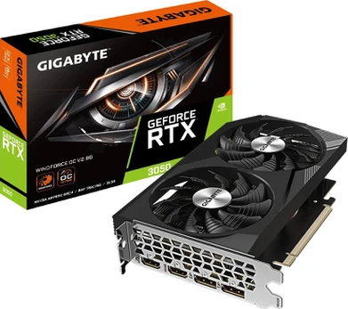 Gigabyte GeForce RTX 3050 Windforce OC 8GB GDDR6 vaizdo plokštė