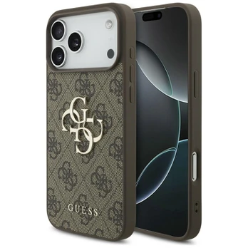 Dėklas Guess 4G Big Logo do iPhone 18 Pro Max / 17 Pro Max ruda