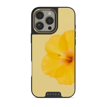 Hibiscus - iPhone 16 Pro Case, Elite Dark (MagSafe) / Gold
