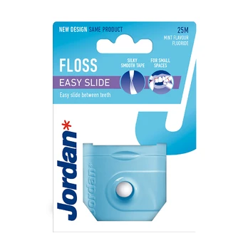 JORDAN tarpdančių siūlas su dantų pasta T.S EASY SLIDE FRESH, 25 m