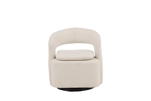 Fotelis Laurel - juodas / baltas Boucle