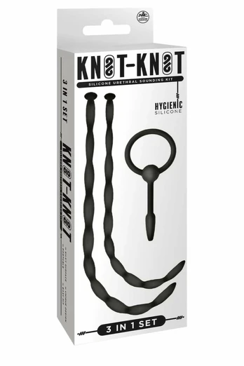 NMC 3 IN 1 Silicone Urethral Sound Kit Set Black - Hygienic Flexible System