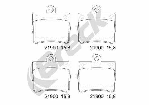 BRECK 21900 00 702 00 Brake pad set