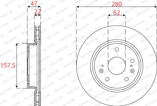 FERODO DDF2791C Brake Disc