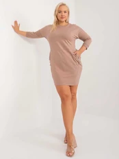 Tamsiai smėlinė suknelė kaina