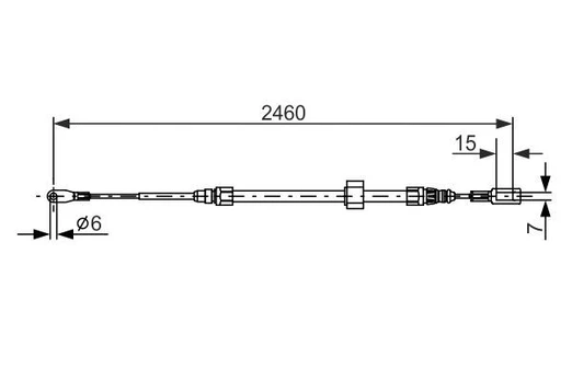 Trosas, stovėjimo stabdys BOSCH 1987477855