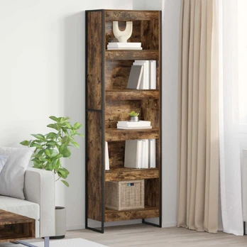 Knygų spinta 2 pcs Dūminis ąžuolas 80 x 30 x 155 cm