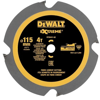Deimantinis pjovimo diskas DeWalt DT20421; 115x9,5 mm; Z4