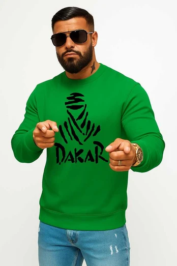 Žalias džemperis be gobtuvo Dakar (juodas)
