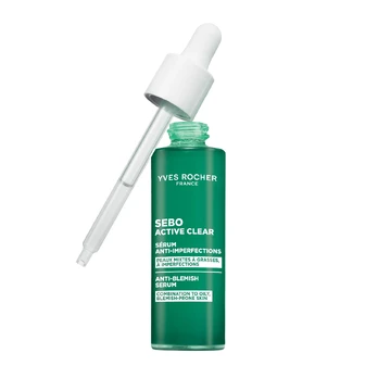 YVES ROCHER SEBO ACTIVE CLEAR ANTI-BLEMISH veido serumas, 30 ml