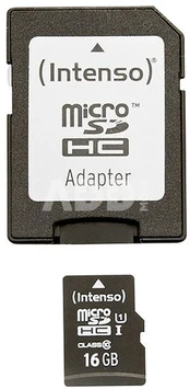Intenso microSDHC Card 16GB Premium Class 10 UHS-I
