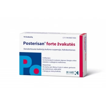 POSTERISAN FORTE žvakutės N10
