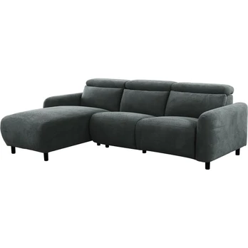 Kampinė sofa-reglaineris Notio Living Skaane, pilka