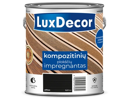 Kompozicinės dangos impregnantas LUXDECOR, 2,2 l, pilkos spalvos