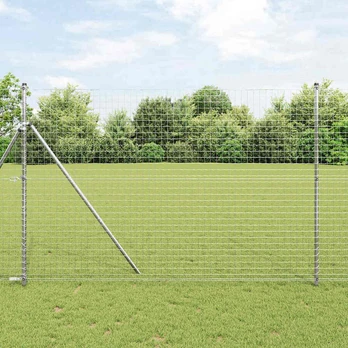 Tvorelių stulpai 2 pcs Sidabro 210 cm Cinkuotas plienas