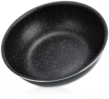 Wok keptuvė su PFLUON GRANIT danga, juoda, 26 cm