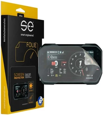 Smart Engineered SE-DCP-2-0102-0193-1-M, Screen protector, Motorcycle, Transparent, Thermoplastic polyurethane (TPU), Monochromatic, Front