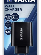 Adapteris Varta, USB 2.0 Type A/USB Type-C, juoda, 38 W kaina