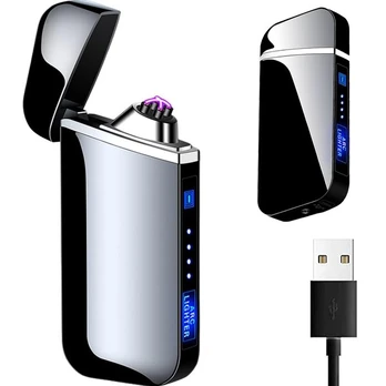 Plazminis USB žiebtuvėlis, juodos spalvos
