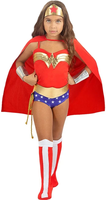 Nuostabiosios moters kostiumas mergaitėms – DC Comics
