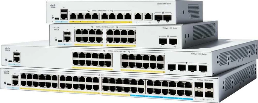 Šakotuvas Switch Cisco Cisco Przelacznik Catalyst 1300 8p GE PoEExt PS 2x1G Combo