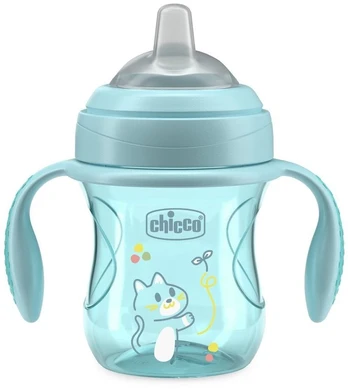 CHICCO-691125-FIRST minkštas puodelis su snapeliu mokymuisi