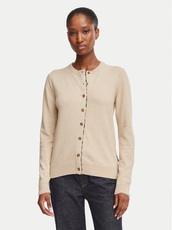 Barbour Kardiganas Pendle LKN1076BE54 Smėlio Regular Fit