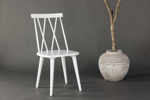 Venture Design Valgomasis kėdė, Mariette, 50x43x88 cm, Balta