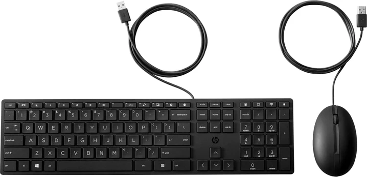 HP 320MK USB Wired Mouse Keyboard Combo, spill resistant – Black - EST