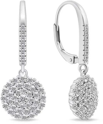 Brilio Silver Decent sidabrinis earrings with zircons EA730W