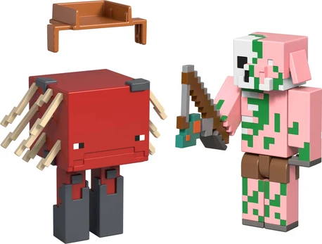 MINECRAFT CORE FIGURE 2-PACK -Zombified Piglin & Minecraft Strider
