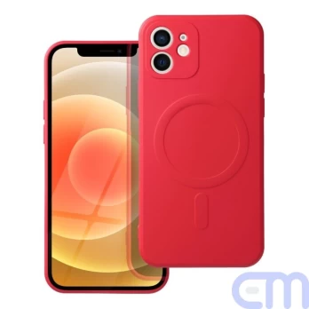 Silicone Mag Cover case compatible with MagSafe for IPHONE 12 MINI red