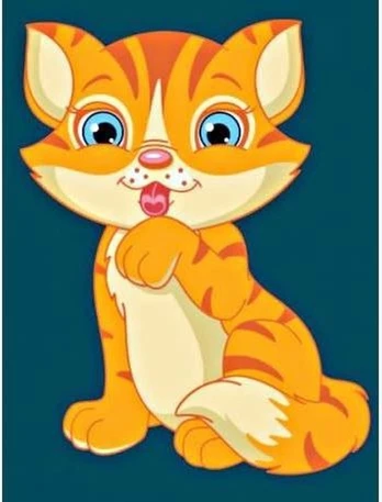 Deimantinis paveikslas Kitten WD301 15*20 cm