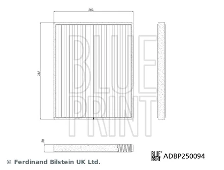 BLUE PRINT Salono filtras ADBP250094