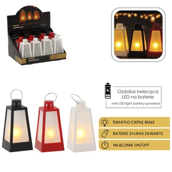 LED žibintas su žvakės efektu, 6 × 12,5 cm